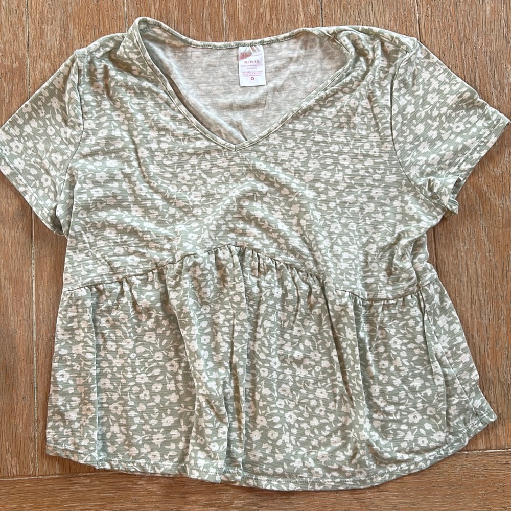 Green Floral Tee